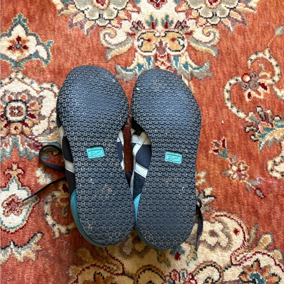 Retro Onitsuka Tiger ASICS black and turquoise sneakers size 8 1/2 Men Rare - Picture 5 of 5